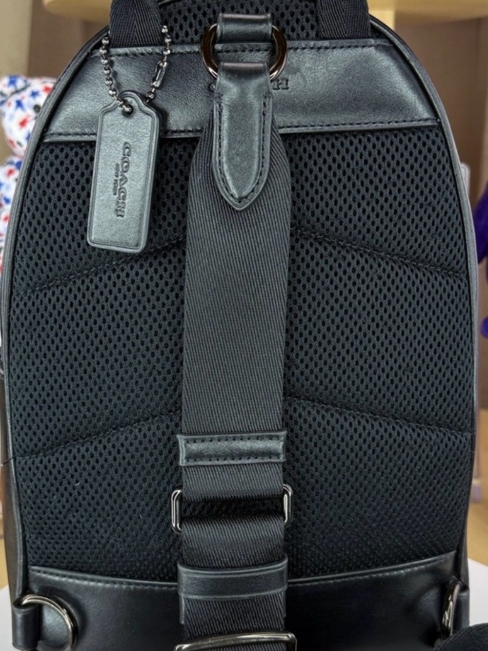 Coach Men's Black/Gray Signature Mini Backpack - Picture 4 of 11